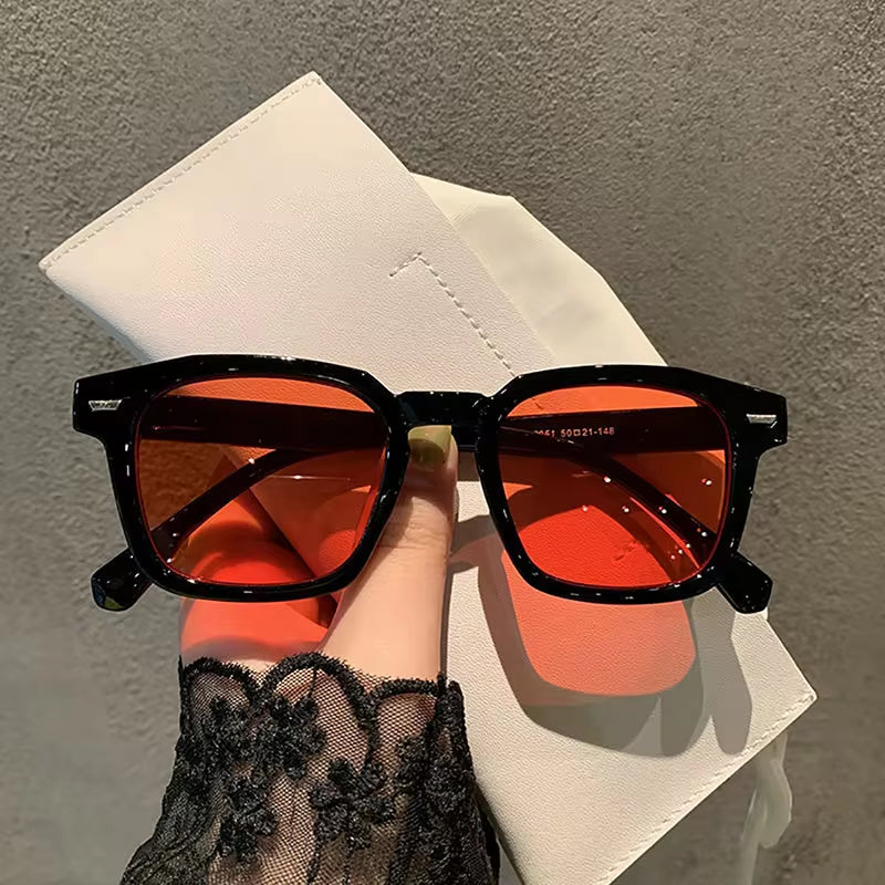 Retro 2024 Classic Vintage Square Sunglasses Women Oversized Sunglasses Women Men Retro Black Luxury Sun Glasses UV400